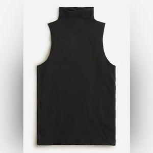 J.Crew Tissue Mockneck Tank in Black